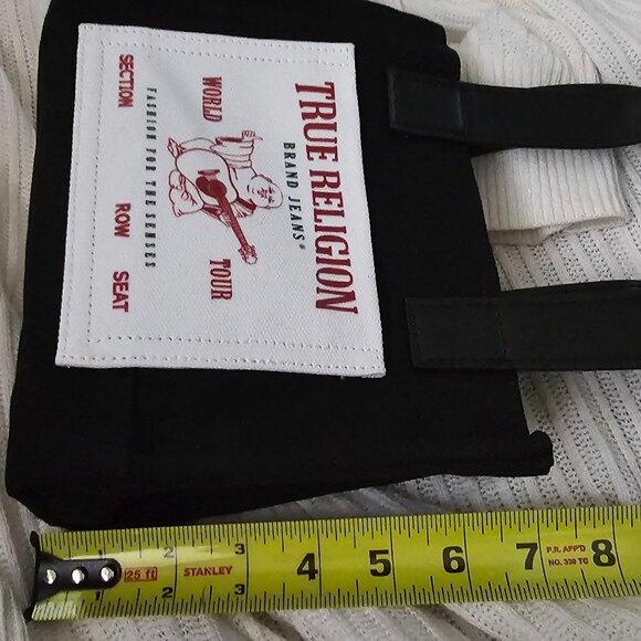 True Religion Women's Black Detachable Strap Double Handle Crossbody Bag - Picture 8 of 8